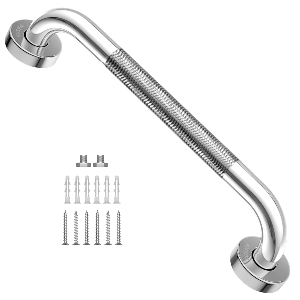 Safety Grab Bar 12 Inch, Wall Mounted Handicap Bars