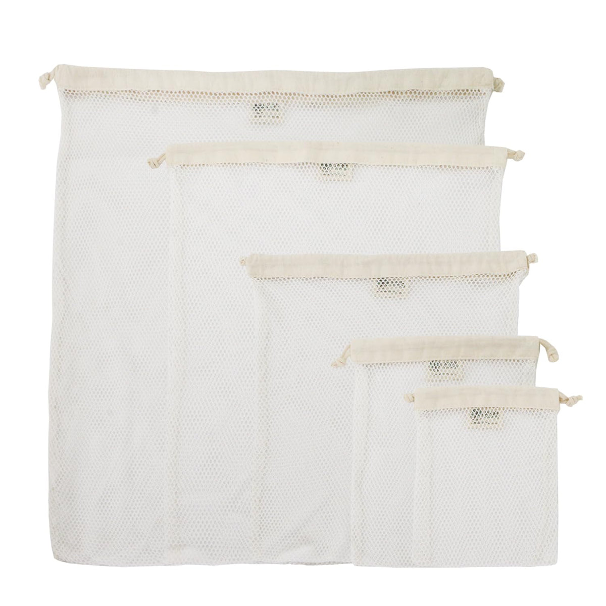 Simple Ecology Organic Cotton Mesh Laundry Bag – Set of 3 (L,M,S)