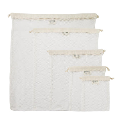 Simple Ecology Organic Cotton Mesh Laundry Bag – Set of 3 (L,M,S)