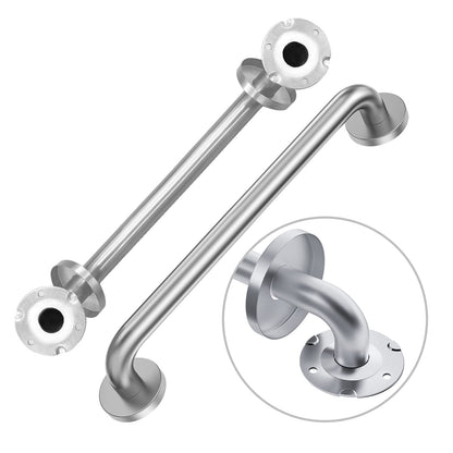 24 Inch Knurled Matte Black Grab Bar for Shower, 2 Pack