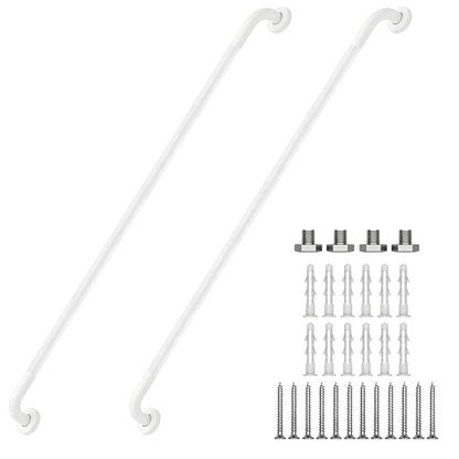 16 Inch Grab Bars 1.25" Dia,2 Pack Brushed Nickel 304 Stainless Steel Bathroom Grab Bar,Anti Slip Knurled Safety Bar,Wall Mount Handicap Grab Bars,Support Handrail for Seniors Elderly Injury