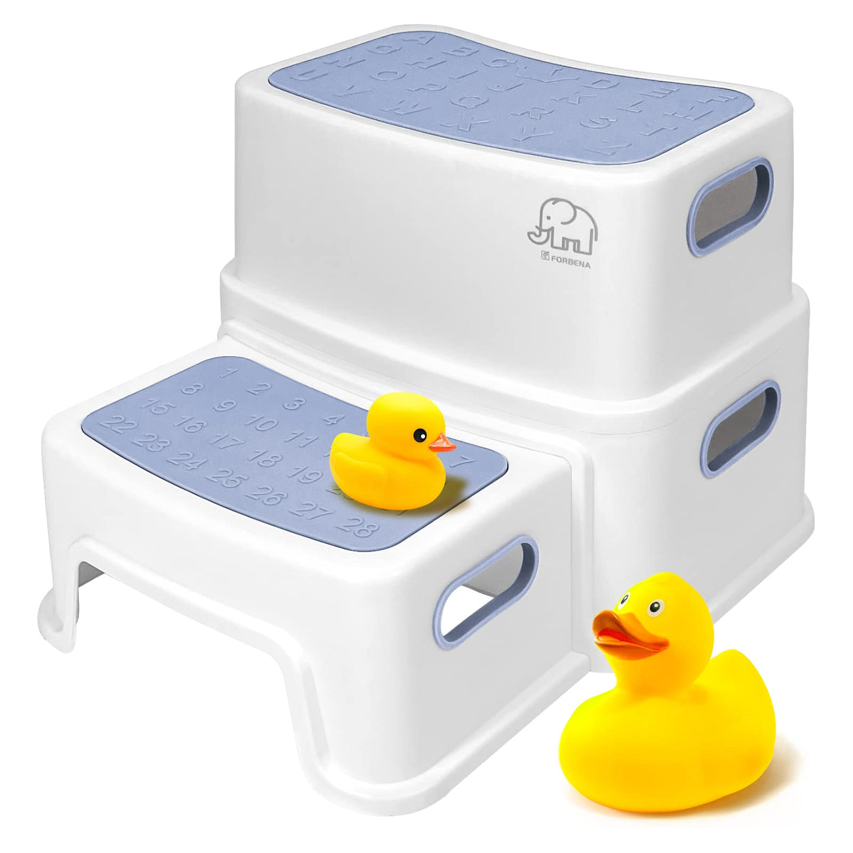 Forbena Toddler Step Stool for Bathroom Sink, 2 Step Stool for Kids Toilet