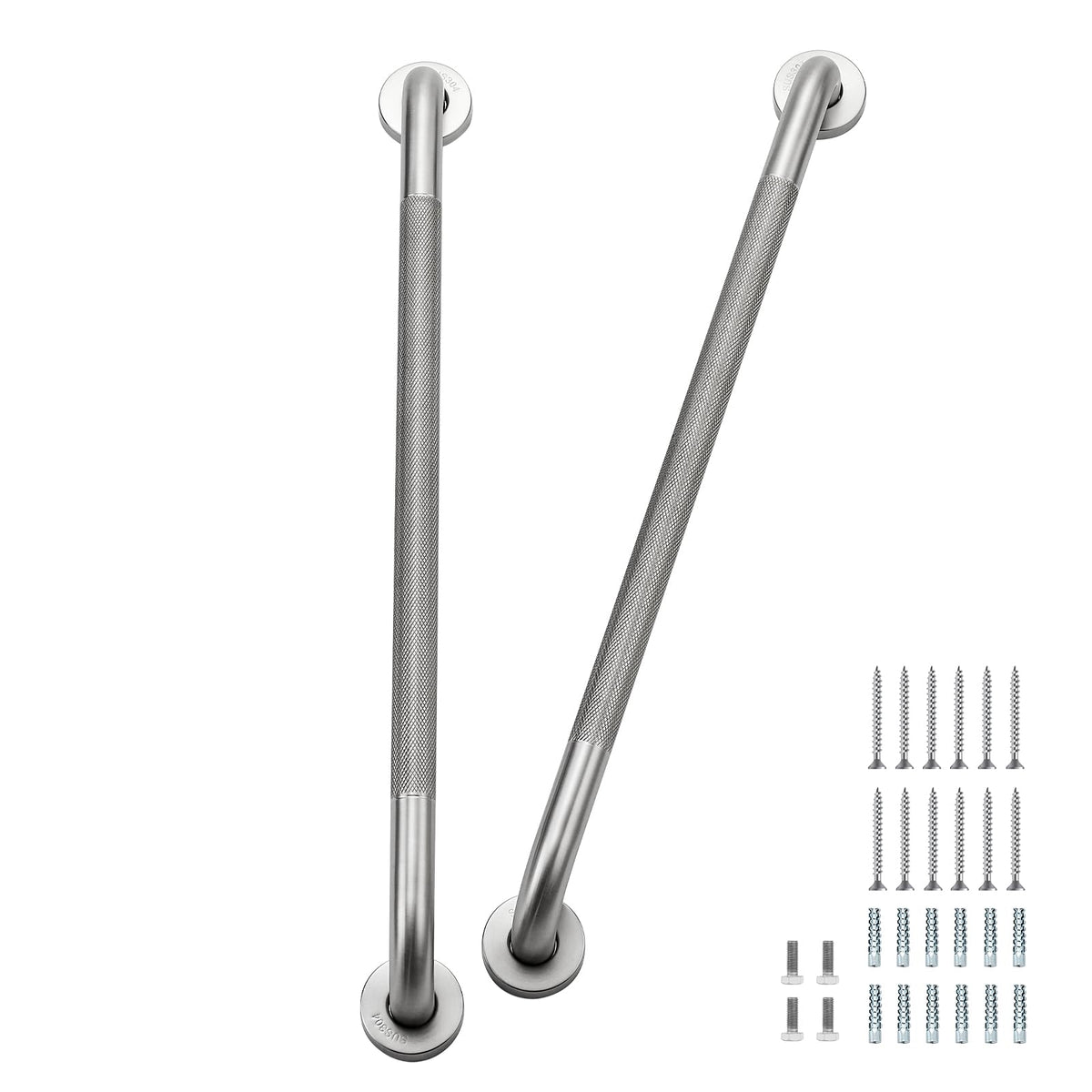 Grab Bars for Shower, 18 Inch Shower Handle, 2 Pack, Brushed Nickel