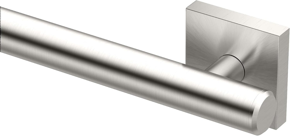 Gatco 950 Elevate Shower Grab Bar, 12 Inch, ADA Compliant, Satin Nickel, Wall Mounted Bathroom Handrail