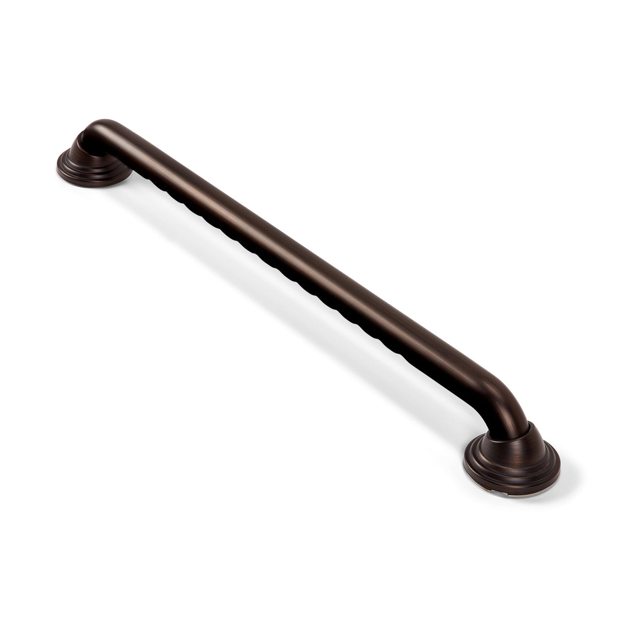 Seachrome 16 inch Finger Grip Grab Bar for Bathroom, Curl Grip, ADA Safety Grip Assist Shower Rail for Elderly and Seniors, Stainless Steel, Oil Rubbed Bronze
