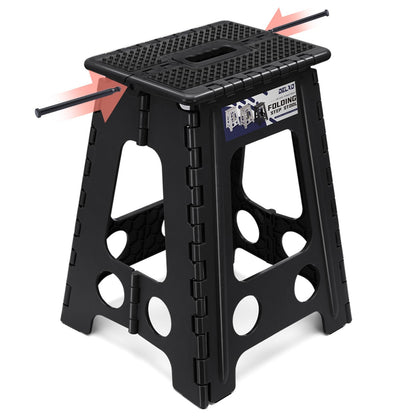 Delxo Folding Step Stool 13 Inch,300 Lbs Step Stool for Adults Black