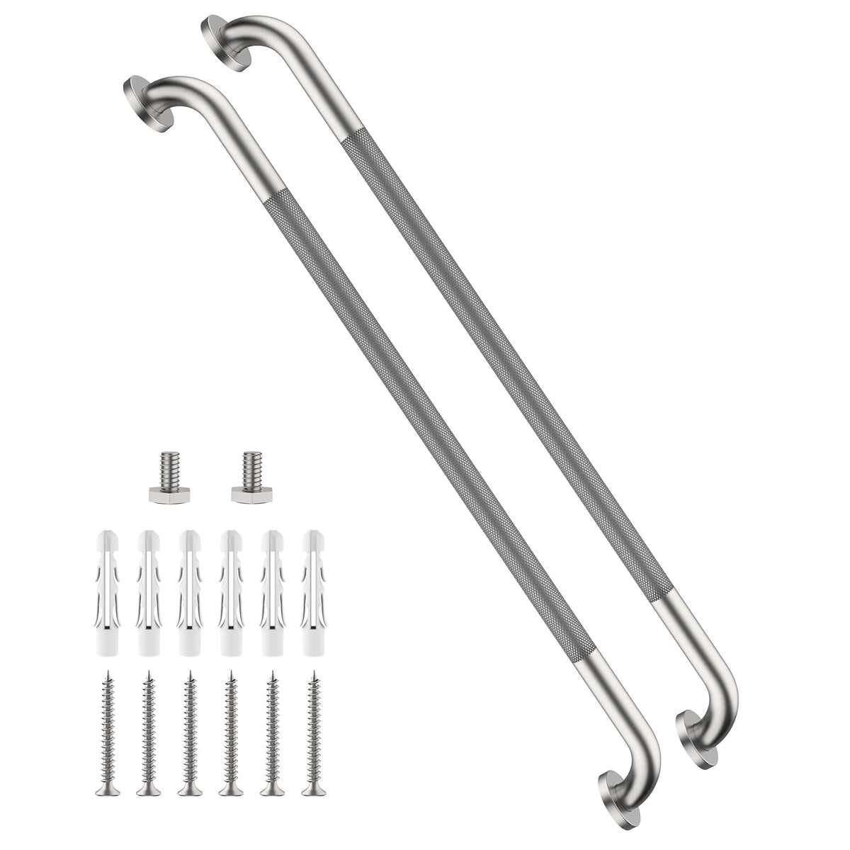 12 Inch Anti Slip Grab Bars for Wall, Munzong Stainless Steel Shower Bars