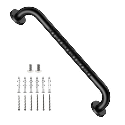 ZUEXT 2 Pack 16 Inch Chrome Anti Slip Shower Grab Bar with Knurled Grip