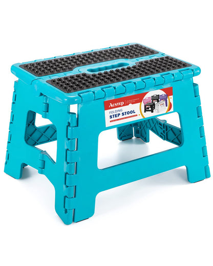 ACSTEP Folding Step Stool 9 Inch, Non-Slip Foldable Stools for Kids, Black