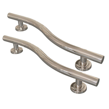 24 Inch Knurled Matte Black Grab Bar for Shower, 2 Pack
