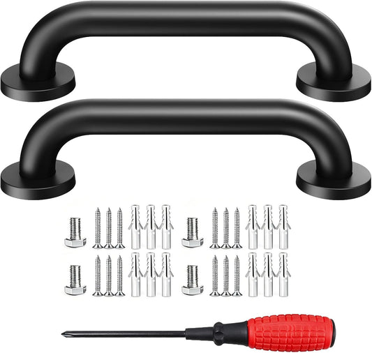 12" Stair Handrail, Wall-Mounted Safety Grab Bar for Indoor & Outdoor Steps