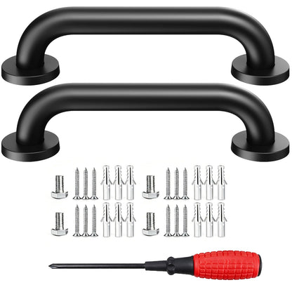 12" Stair Handrail, Wall-Mounted Safety Grab Bar for Indoor & Outdoor Steps
