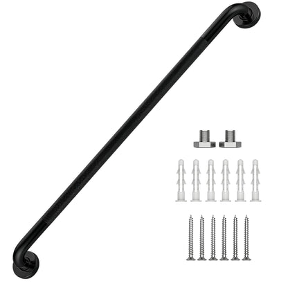 16 Inch Grab Bars 1.25" Dia,2 Pack Brushed Nickel 304 Stainless Steel Bathroom Grab Bar,Anti Slip Knurled Safety Bar,Wall Mount Handicap Grab Bars,Support Handrail for Seniors Elderly Injury