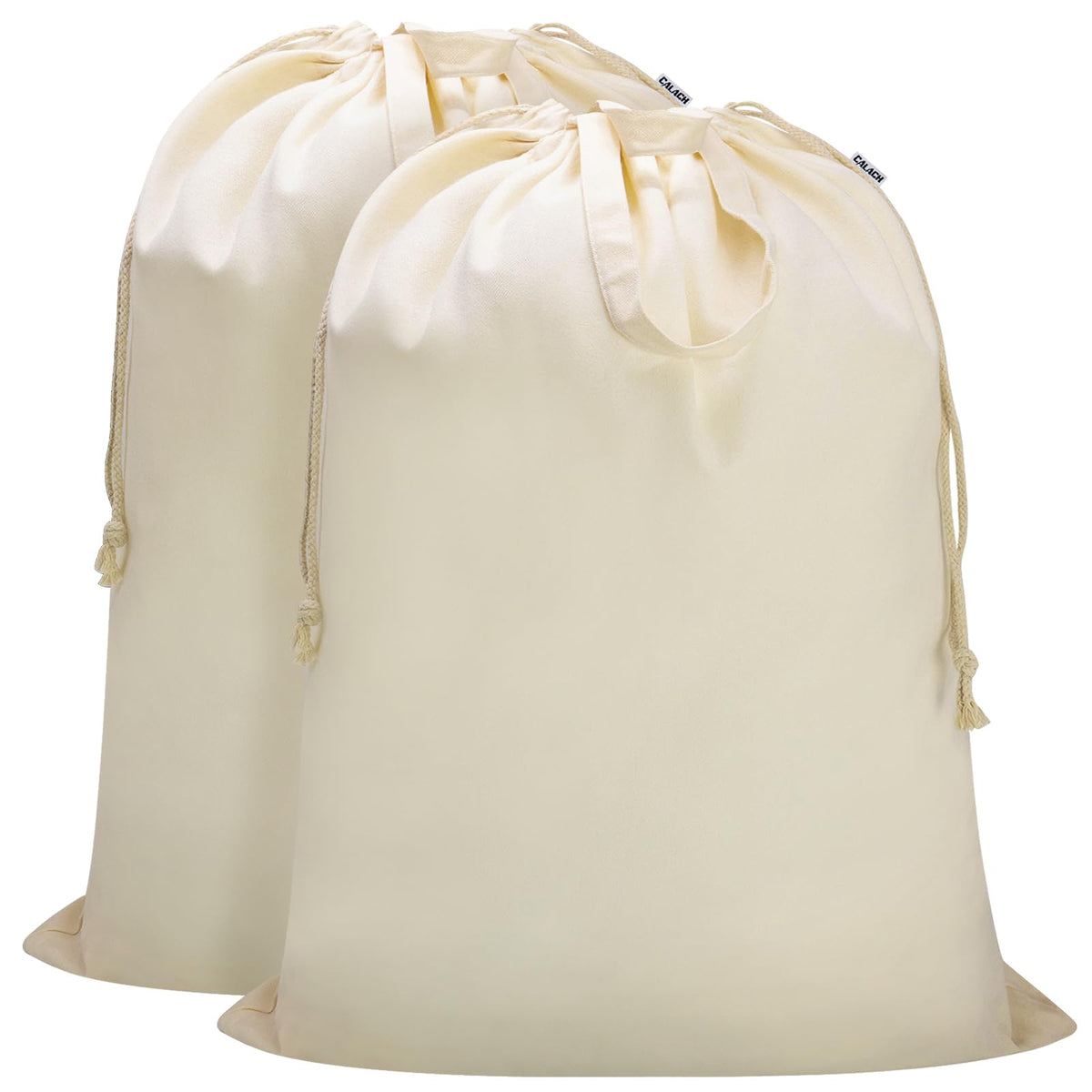 Canvas Laundry Bag 33"Wx 35"H, Extra Large Heavy Duty Hamper Liner,XL Beige