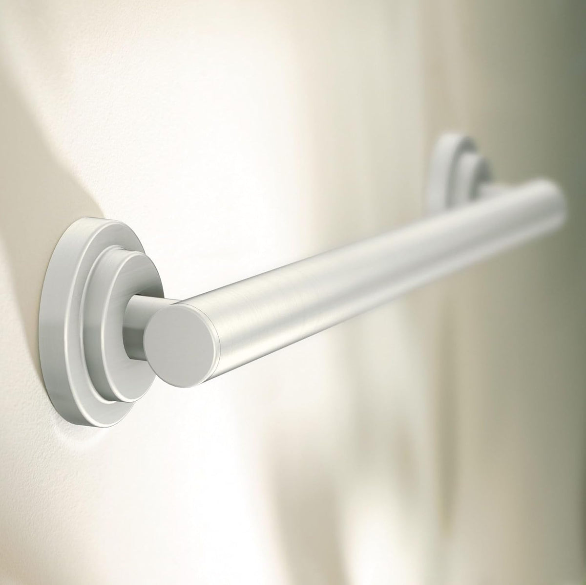 Moen YG0712BN Bathroom Safety 12-Inch Stainless Steel Modern Bathroom Grab Bar, Brushed Nickel