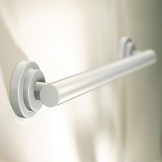 Moen YG0712BN Bathroom Safety 12-Inch Stainless Steel Modern Bathroom Grab Bar, Brushed Nickel