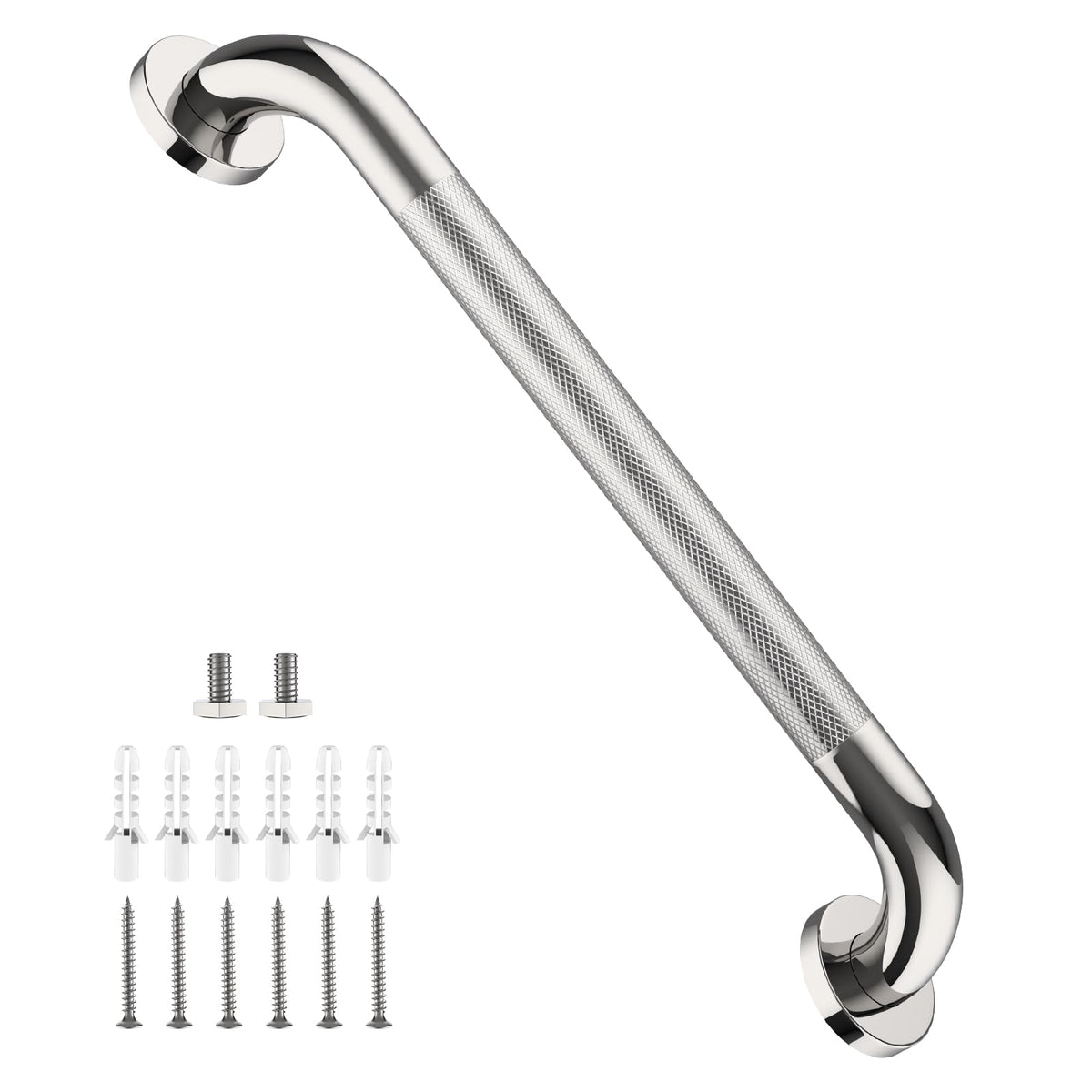 Shower Grab Bar 16 Inch, Brushed Nickel Bathroom Safety Grab Bar