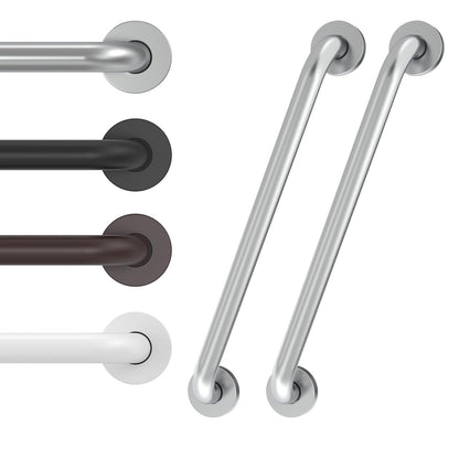 2 Pack 16 Inch Grab Bars for Wall Oil Brown