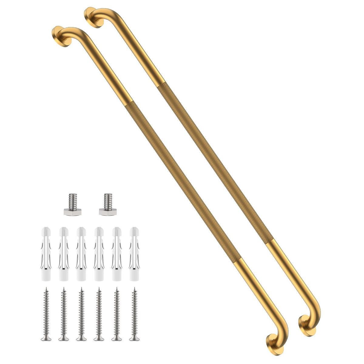 12 Inch Anti Slip Grab Bars for Wall, Munzong Stainless Steel Shower Bars