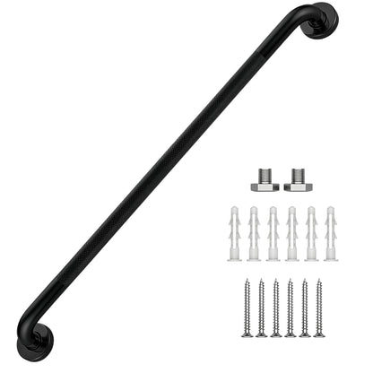 16 Inch Grab Bars 1.25" Dia,2 Pack Brushed Nickel 304 Stainless Steel Bathroom Grab Bar,Anti Slip Knurled Safety Bar,Wall Mount Handicap Grab Bars,Support Handrail for Seniors Elderly Injury