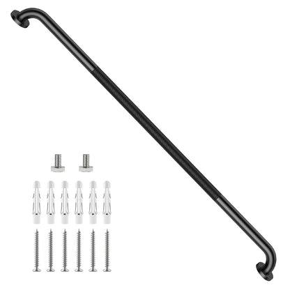 2 Pack 24 Inch Polished Chrome Anti Slip Knurled Shower Grab Bar