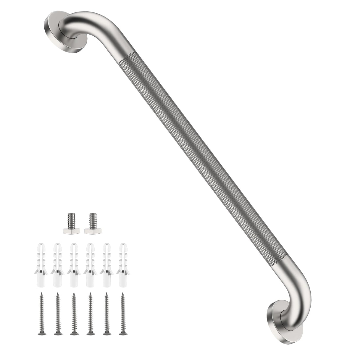 Shower Grab Bar 16 Inch, Brushed Nickel Bathroom Safety Grab Bar