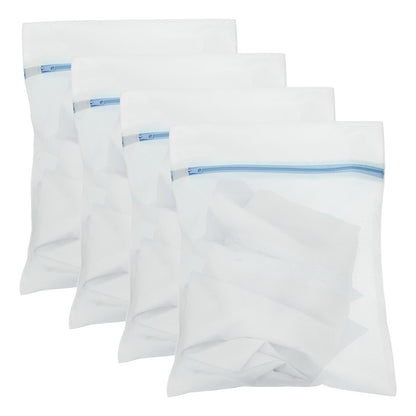 uxcell 4pcs Mesh Laundry Bags Delicates 12"x16"Mesh Washing Bags Fine Pink