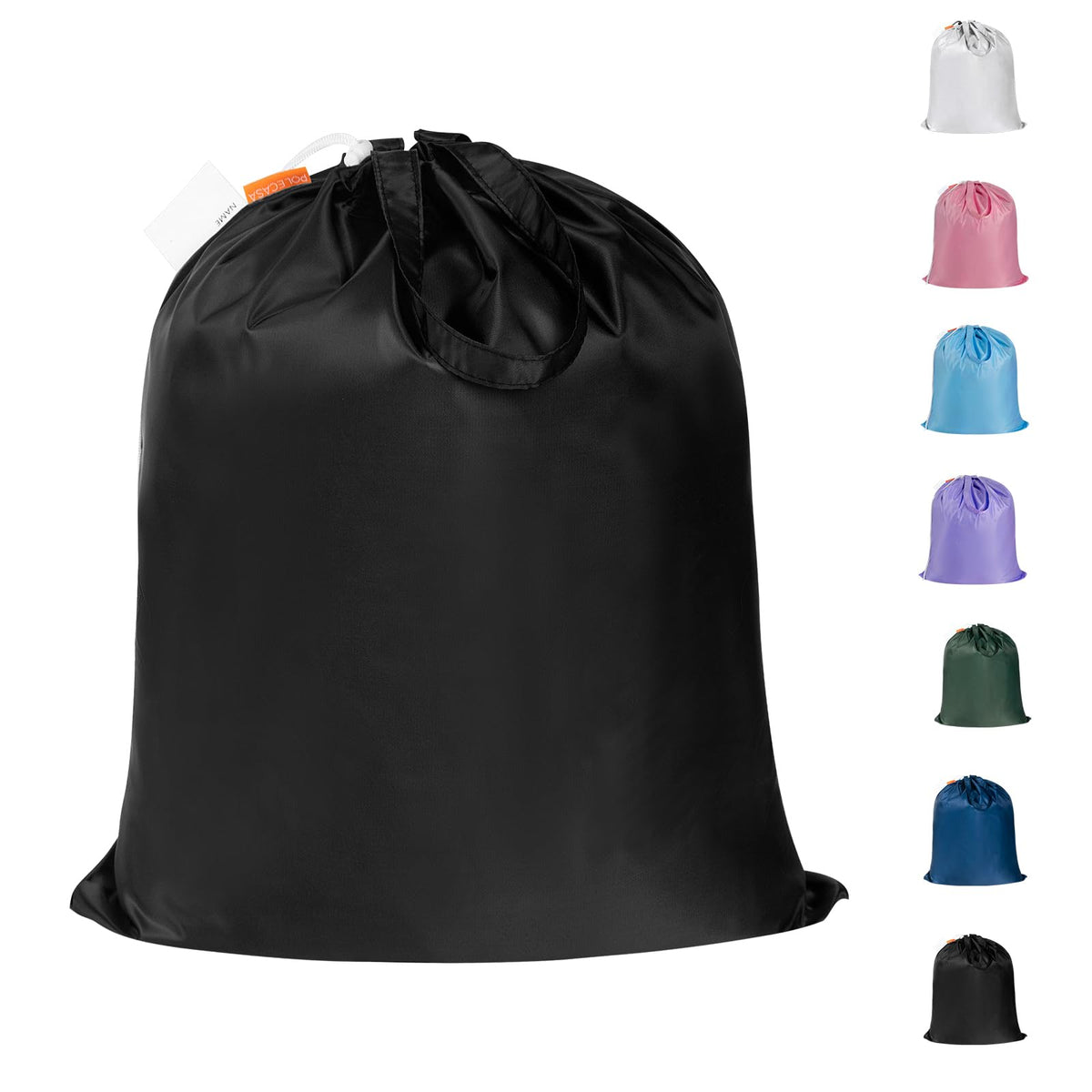 Polecasa 2 Pack Extra Heavy-Duty Laundry Bag with Handles, Black, 28x36"