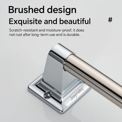 Joyrain Stainless Steel Bathroom Grab Bar for Elderly - Safety Rail & Towel Rack Dual Function, 9/16/24 Inch Anti-Slip Handle for Shower/Toilet/Tub (Chrome, 9 inch)