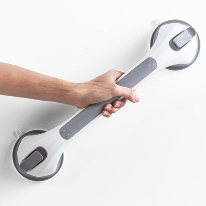 LEVERLOC Grab Bars for Shower,Suction Shower Handles,2 Pack,16.8",Grey