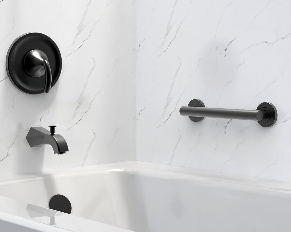 Bath, Shower and Toilet Safety Grab Bar for Seniors and Handicaps, ADA Compliant Mobility Aid Balance Assist Handle, Stainless Steel