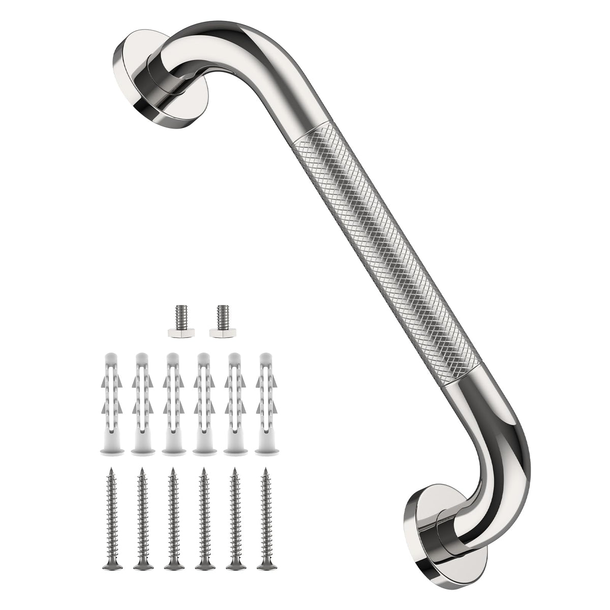 ZUEXT 16 Inch Chrome Safety Grab Bar for Bathroom Shower, Stainless Steel