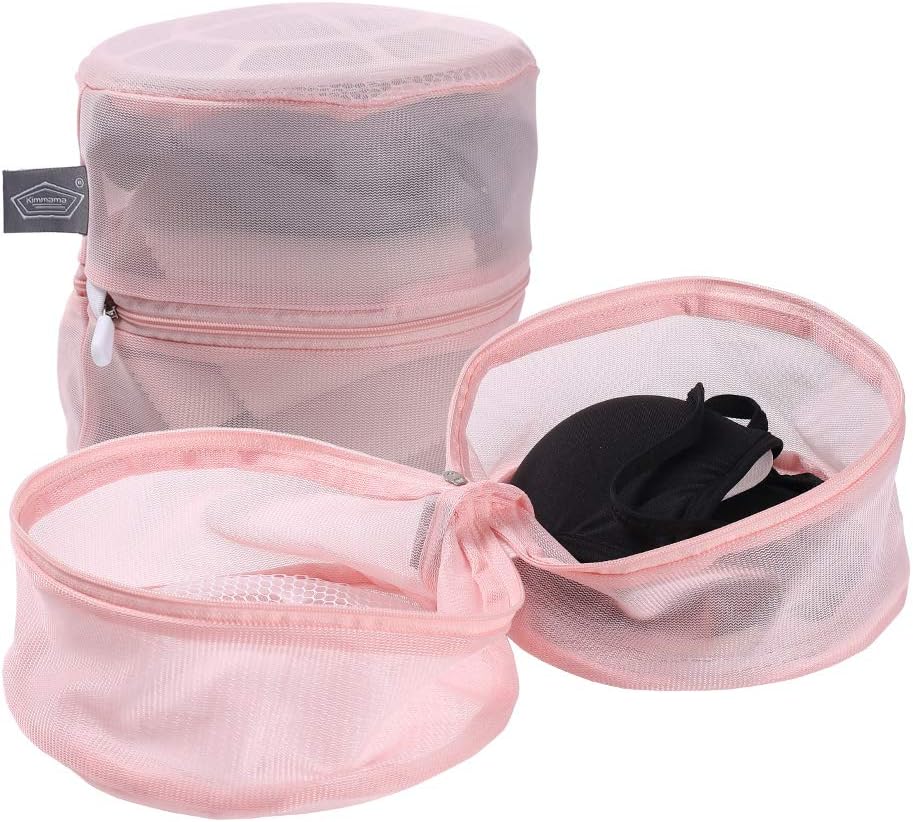Kimmama Lingerie Bag for Washing Delicates, Pink Bra Bags for Laundry, 5pcs