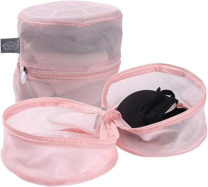 Kimmama Lingerie Bag for Washing Delicates, Pink Bra Bags for Laundry, 5pcs
