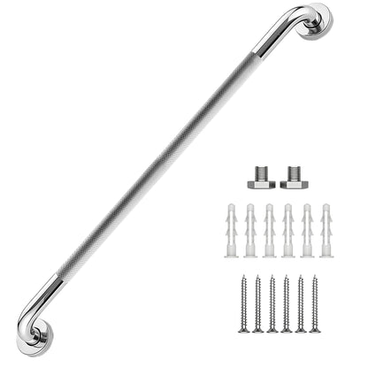 16 Inch Grab Bars 1.25" Dia,2 Pack Brushed Nickel 304 Stainless Steel Bathroom Grab Bar,Anti Slip Knurled Safety Bar,Wall Mount Handicap Grab Bars,Support Handrail for Seniors Elderly Injury