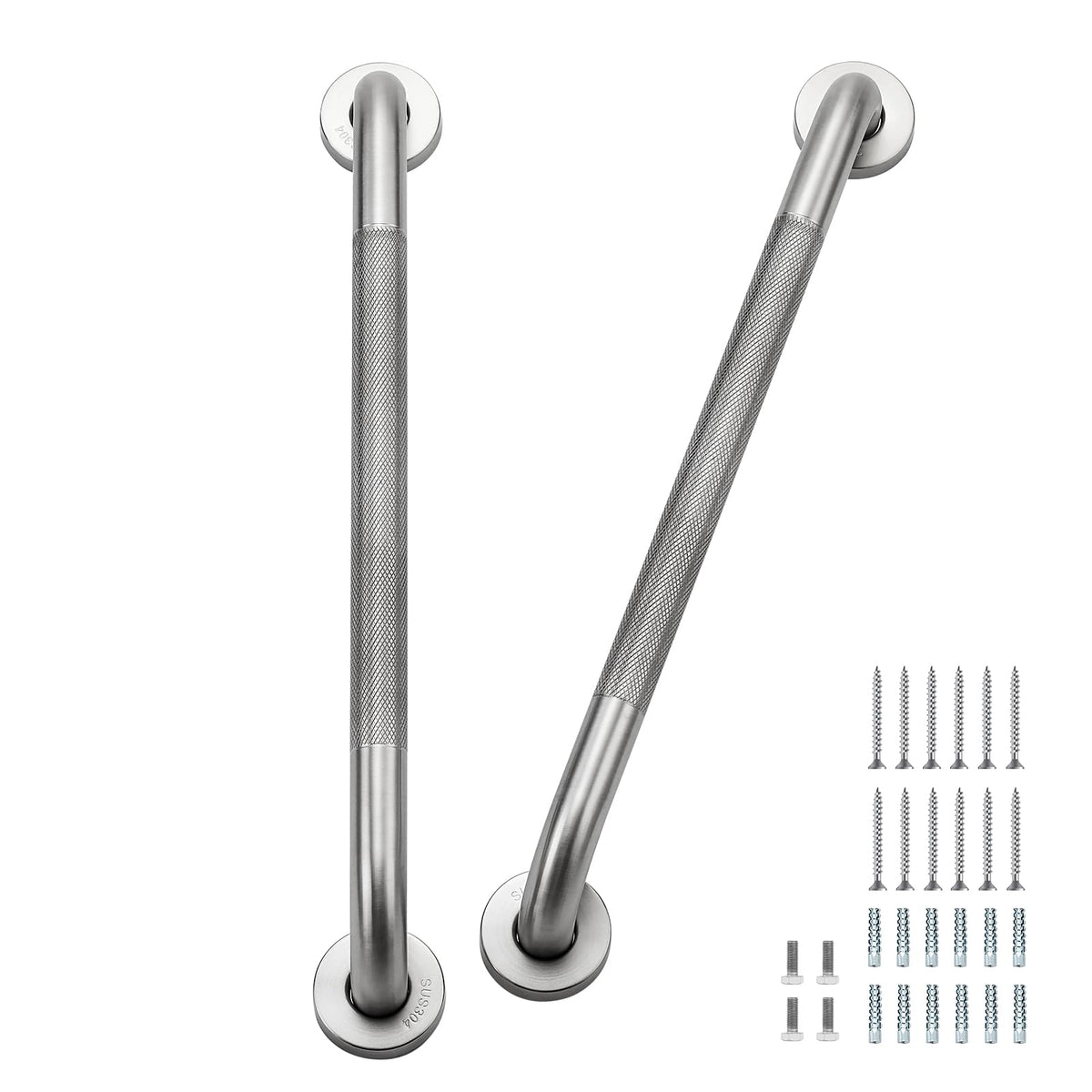 Grab Bars for Shower, 18 Inch Shower Handle, 2 Pack, Brushed Nickel