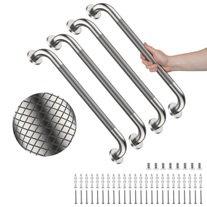 4 Pack 32 Inch Shower Grab Bar,Brushed Nickel Bathroom Grab Bar Handle