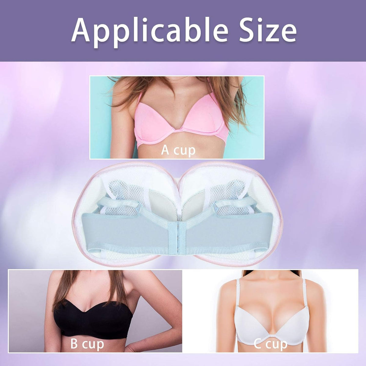 Shappy 6 Pcs Bra Washing Bag for Laundry Storage Women 7.87 Inch Pink