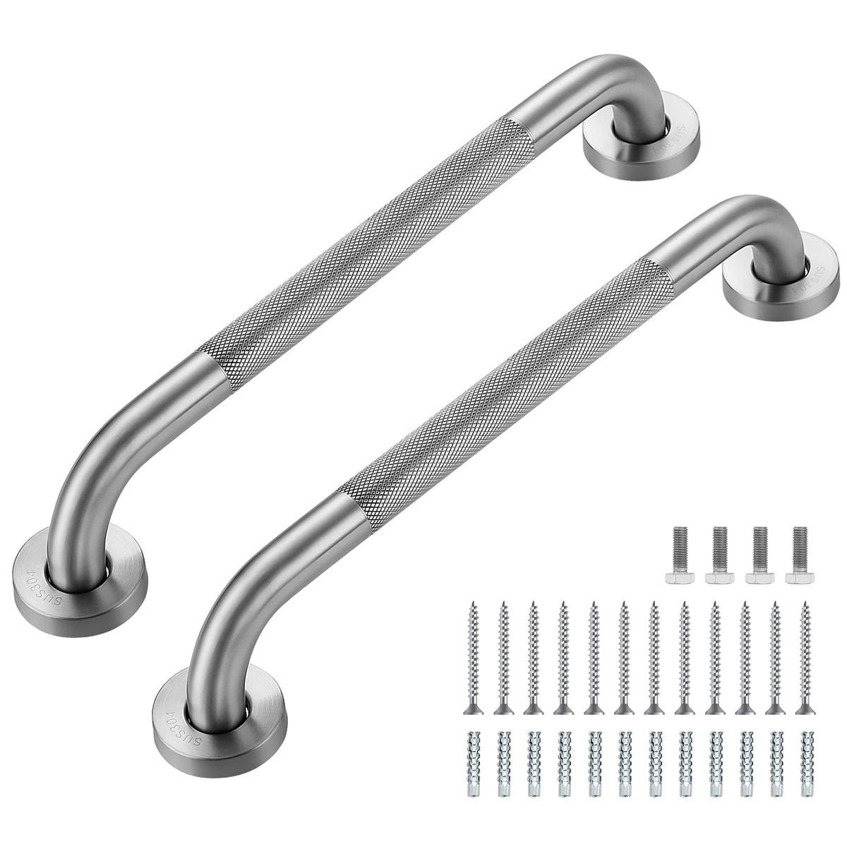 Grab Bars for Shower, 18 Inch Shower Handle, 2 Pack, Brushed Nickel