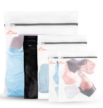 Set of 2 Jumbo Wash Bags for Delicate Clothing (1 White, 1 Black) By InsideSmarts