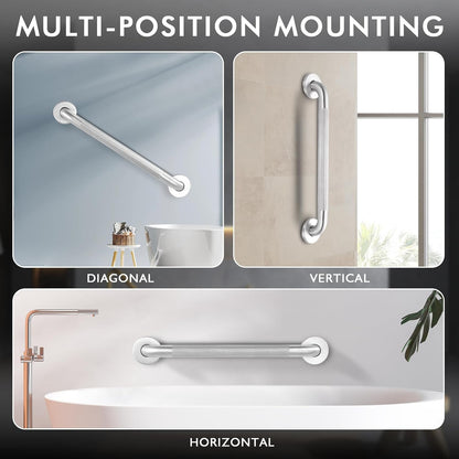 Grab Bars for Shower Safety Anti Slip Handrail for Seniors 12 Inch