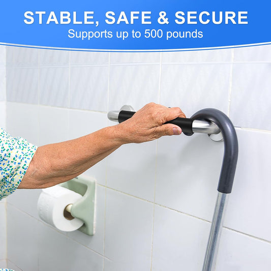 Gotega 18 Inch Shower Grab Bars for Seniors, Anti Slip Handicap Grab Bars