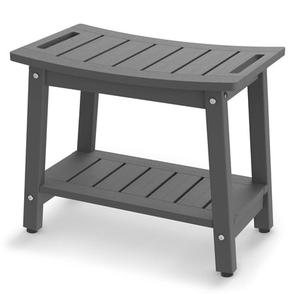 Waterproof HDPE Shower Bench for Inside Shower, Shower Stool, White