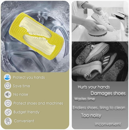 Shoe Washing Machine Bag,Laundry Shoe Bag for Washer and Dryer,Reusable Shoe Cleaning Bag for Sneakers,Tennis Shoes,With Self-locking Zipper, Microfiber Inside (2, Light =Grey)