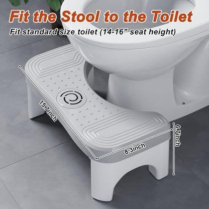 Squatting Toilet Stool, Poop Stool Squat Adult, 7" Potty Stool for Bathroom
