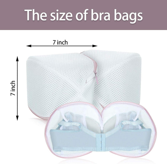 Shappy 6 Pcs Bra Washing Bag for Laundry Storage Women 7.87 Inch Pink