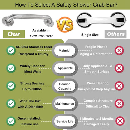 Grab Bars for Shower 16 Inch Bathroom Safety Bars for Seniors
