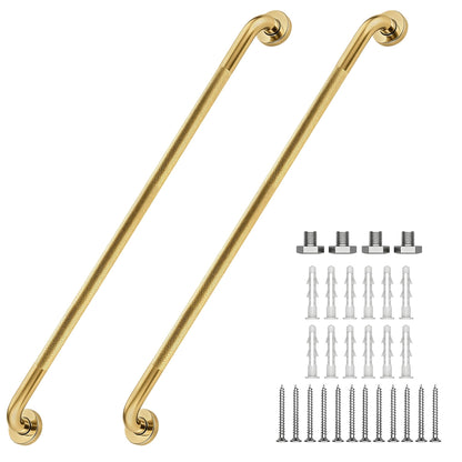 16 Inch Grab Bars 1.25" Dia,2 Pack Brushed Nickel 304 Stainless Steel Bathroom Grab Bar,Anti Slip Knurled Safety Bar,Wall Mount Handicap Grab Bars,Support Handrail for Seniors Elderly Injury