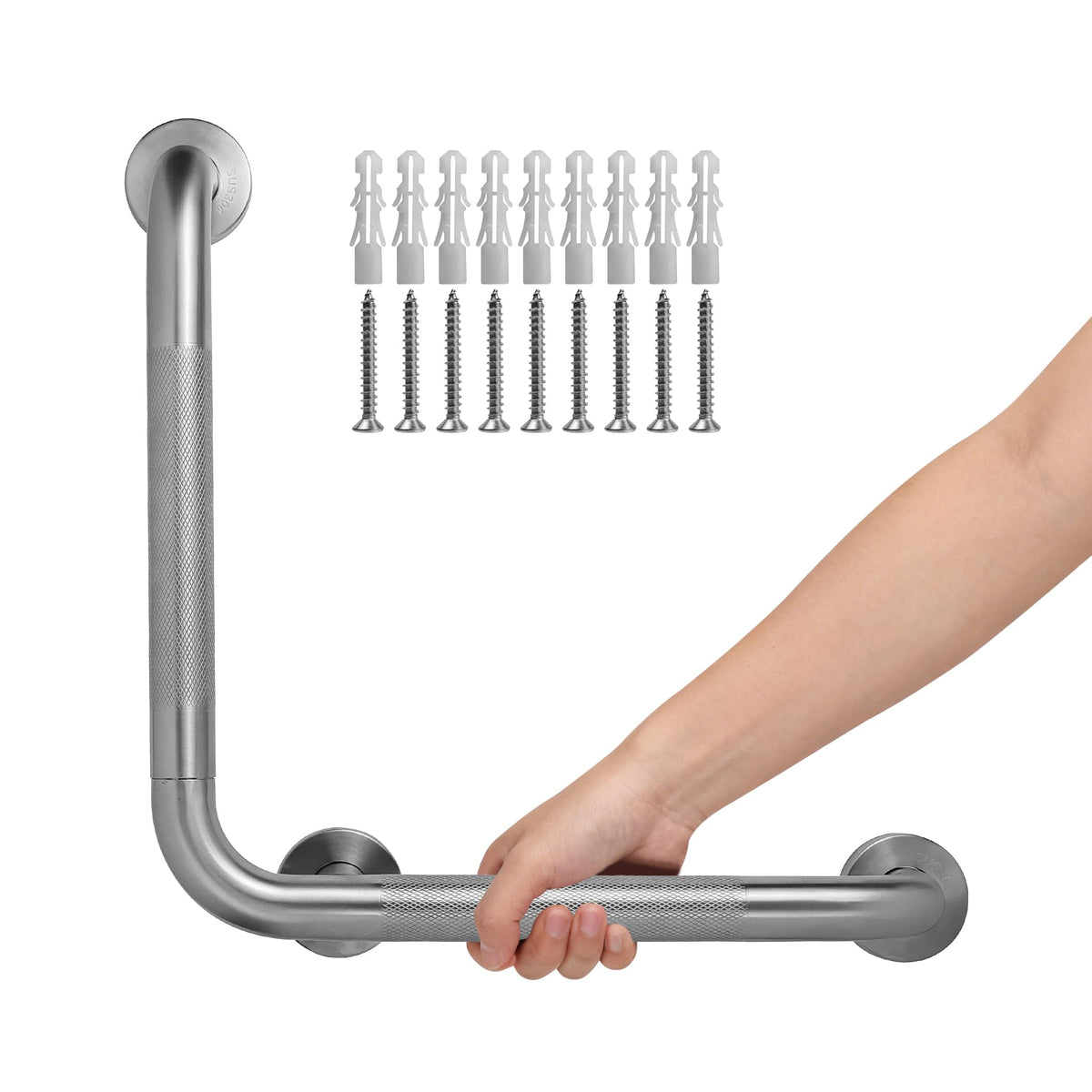 12 Inch 1.25" Diameter Anti-Slip Shower Grab Bar