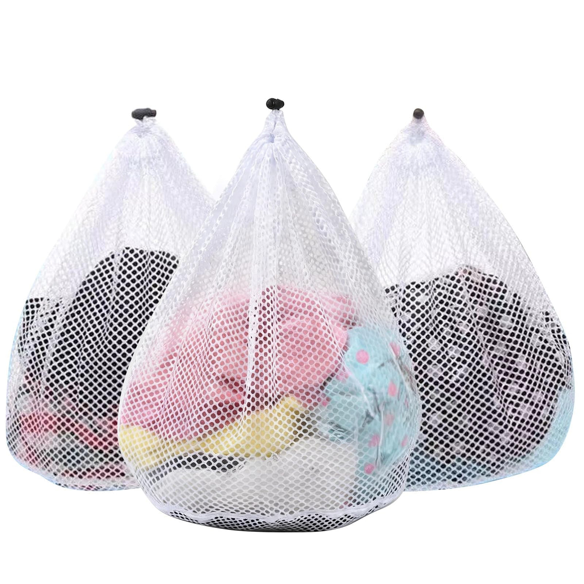 3 Pack XXL Mesh Laundry Bags for Delicates, Extra Large Laundry Wash Bags for Clothes,Bed Linen,Toys with Drawstring Closure Sturdy(3 XXLarge 28 x 26 Inches)